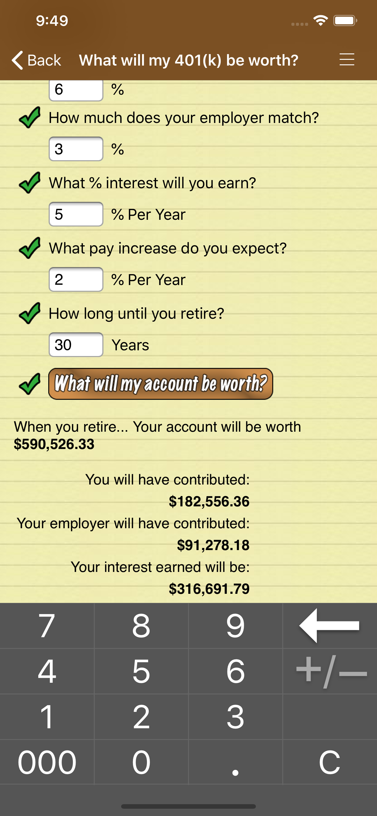 screenshot of an Easy Mode screen, mobile only